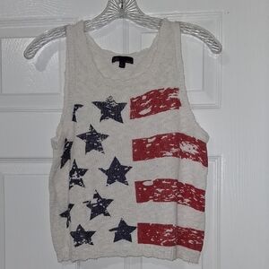 Patriotic Sleeveless Knit Top